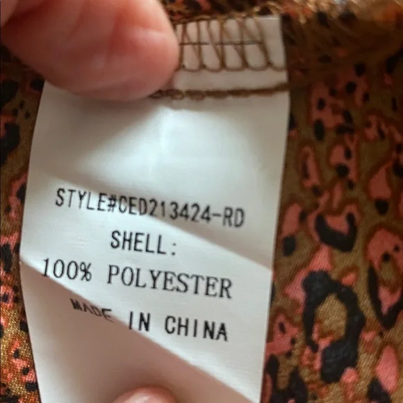 Melloday Runched orange and black medium maxi dress - Picture 8 of 8